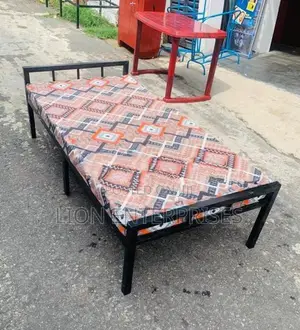 Steel Single Bed with Mattress 72×36