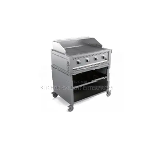 Gas BBQ Grill with Charcoal Top - 4 Burners