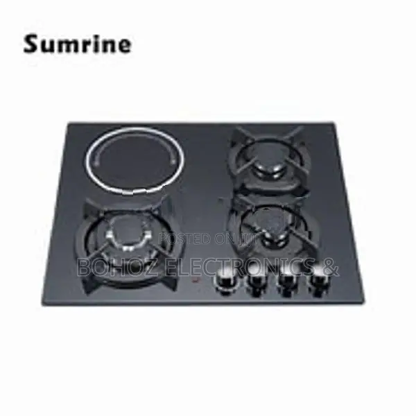 Euro (Turkey) Cooker Hob 3 Gas Burner + 1 Infrared Tempered Glass