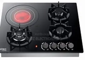 Euro (Turkey) Cooker Hob 3 Gas Burner + 1 Infrared Tempered Glass