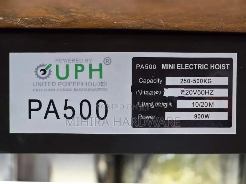 500KG 20M Cable Hoist Machine 900W Electric Motor