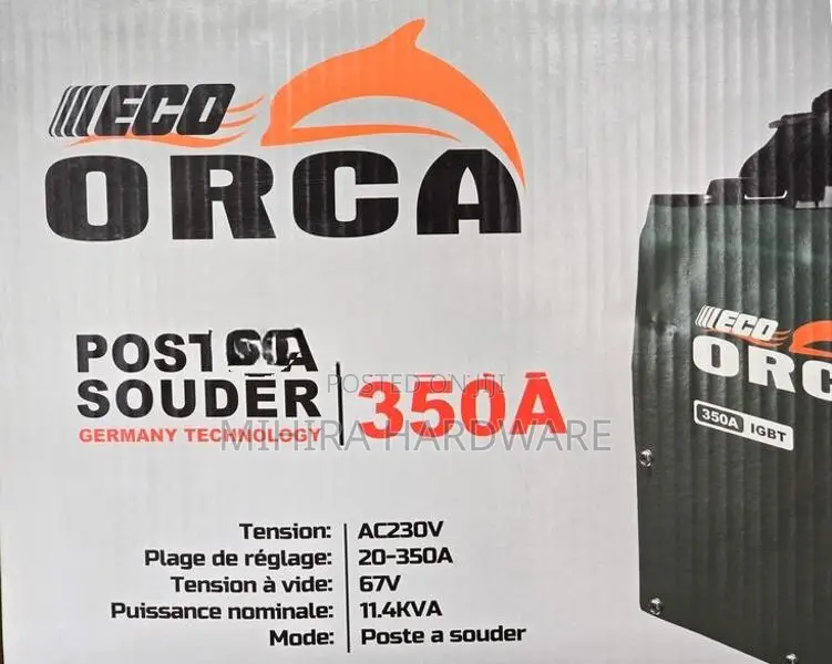 Orca Hugo ECO 350A IGBT DC inverter Arc Ark Welding Plant Welder Machi