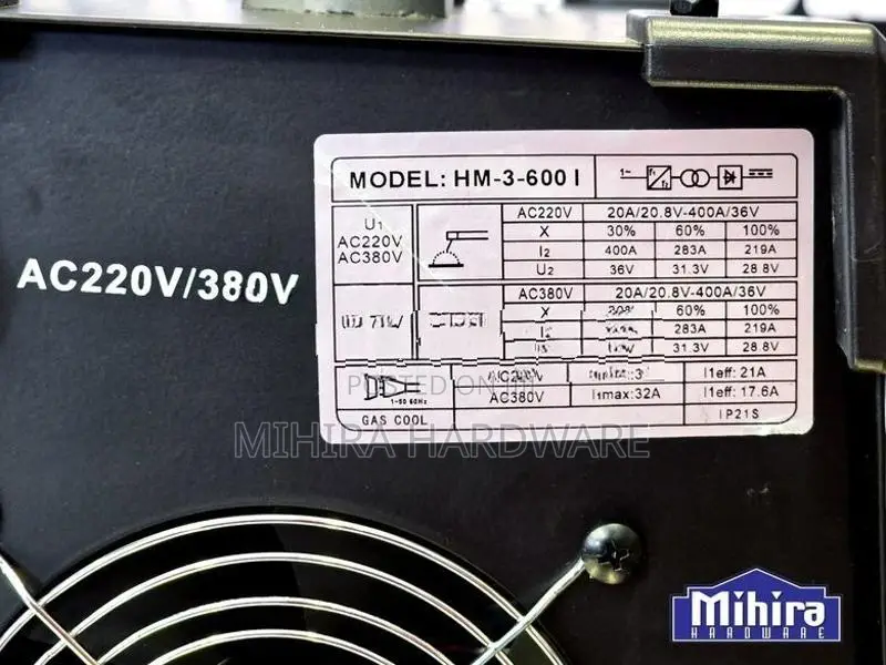 Hugo Max HM3 600 Arc ark Welding Plant IGBT DC Inverter Welder Machine