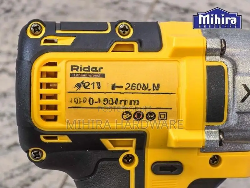 RIDER 260Nm 1/2 Cordless impact gun wrench power tool Lithium battery