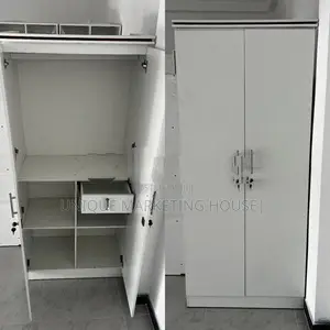MODERN 2D WHITE HALF HANGING WARDROBES