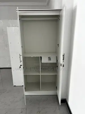 MODERN 2D WHITE HALF HANGING WARDROBES