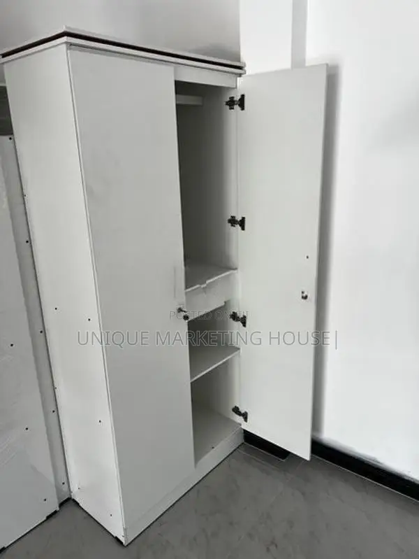 MODERN 2D WHITE HALF HANGING WARDROBES