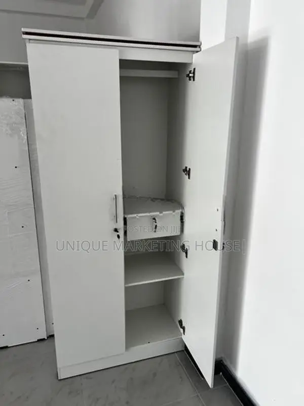 MODERN 2D WHITE HALF HANGING WARDROBES