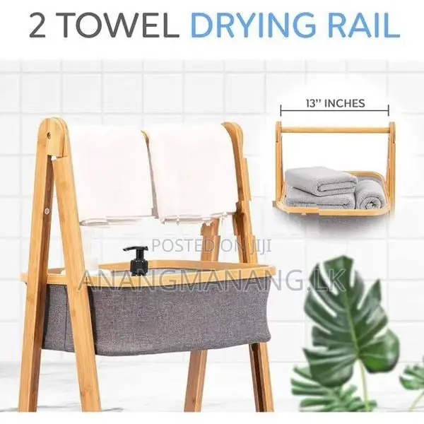 Storage Rack Modern Organizer 3 Tier Bamboo Ladder Design