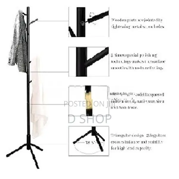 Entrance Coat - Hat & Rack White