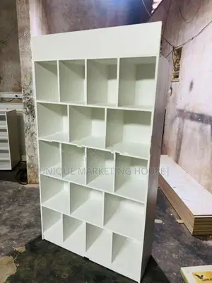 MODERN 5x3 WHITE DESIGN RACKS FOR DISPLAY