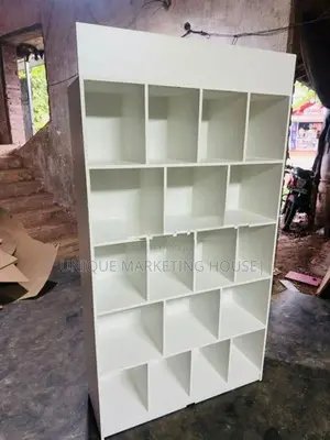 MODERN 5x3 WHITE DESIGN RACKS FOR DISPLAY