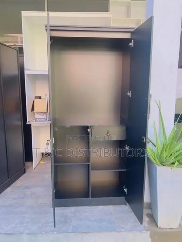 2 Door Wardrobe Black