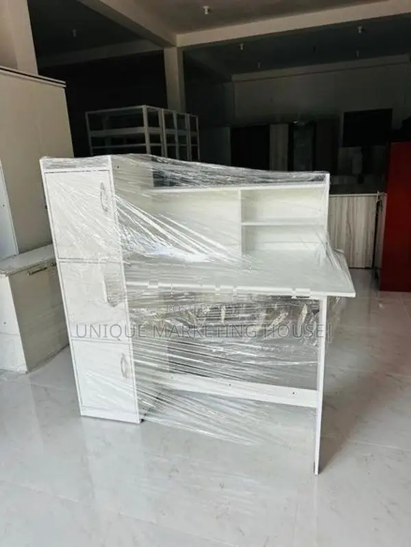 MODERN SIDE 3 CUPBOARD FULLY WHITE STUDY TABLE
