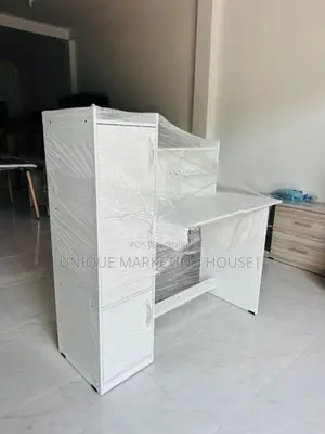 MODERN SIDE 3 CUPBOARD FULLY WHITE STUDY TABLE