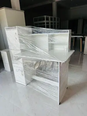 MODERN SIDE 3 CUPBOARD FULLY WHITE STUDY TABLE