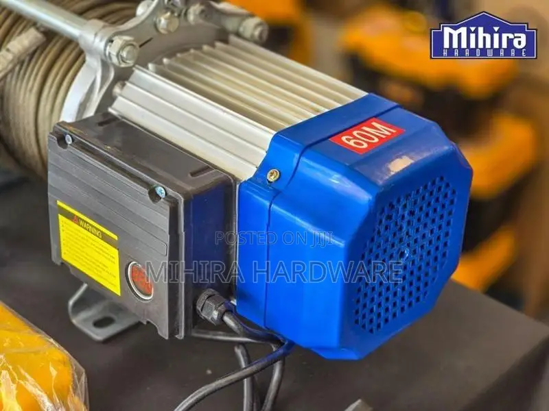 1.5 Ton 60m 4000W Electric motor cable winch for handling materials