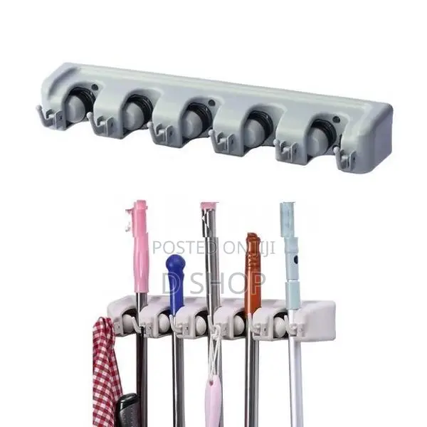 Broom Sticks & Mop Holder - Wall mount organizer