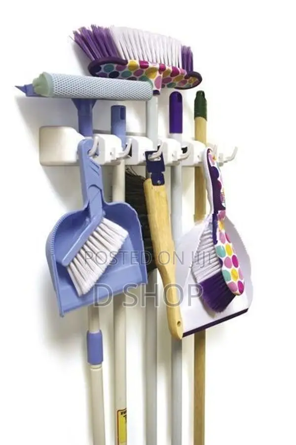 Broom Sticks & Mop Holder - Wall mount organizer
