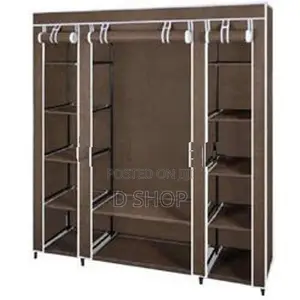 3 Roll-over Doors Cloth Wardrobe - D8 Printed & Laminated Cupboard