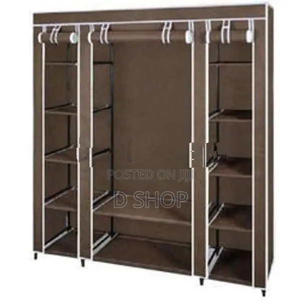 3 Roll-over Doors Cloth Wardrobe - D8 Printed & Laminated Cupboard