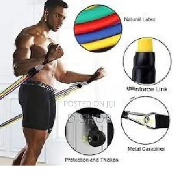 11 Pcs - Power Resistance Band Home GYM Exerciser