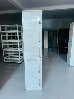 MODERN 4PCS & 5PCS WHITE LOCKABLE BOX CUPBOARDS