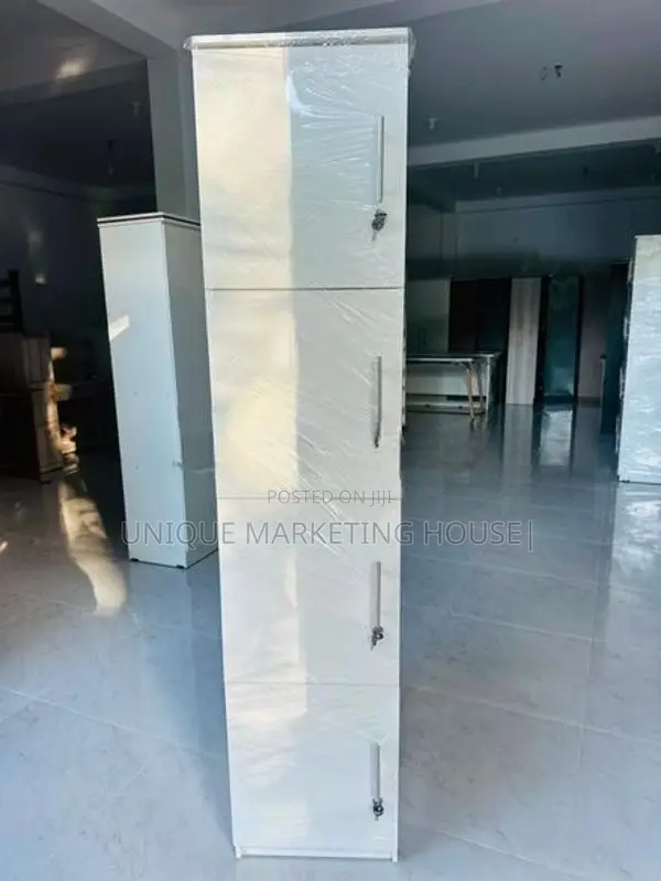 MODERN 4PCS & 5PCS WHITE LOCKABLE BOX CUPBOARDS