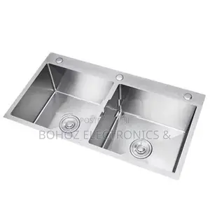 Euro Kitchen Sink Stainless Steel 78*43 (Silver)