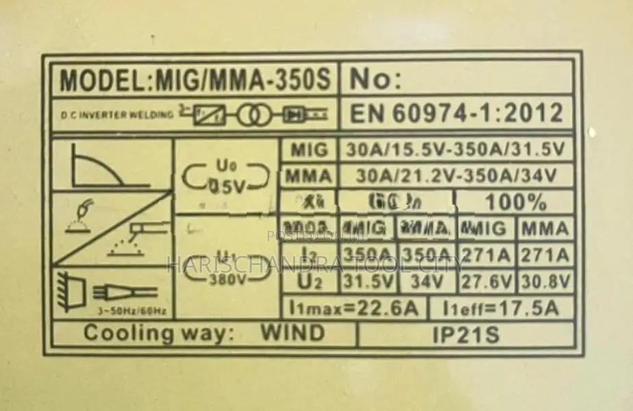 Intimax Mig Welding Plant 350S (Three phase)