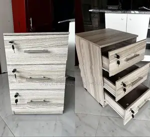 MODERN AMERICAN WHITE 3PCS LOCKABLE DRAWER CUPBOARDS