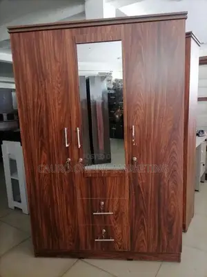Melamine 3 Door Cupboard 6*4 Ft Wardrobe Large