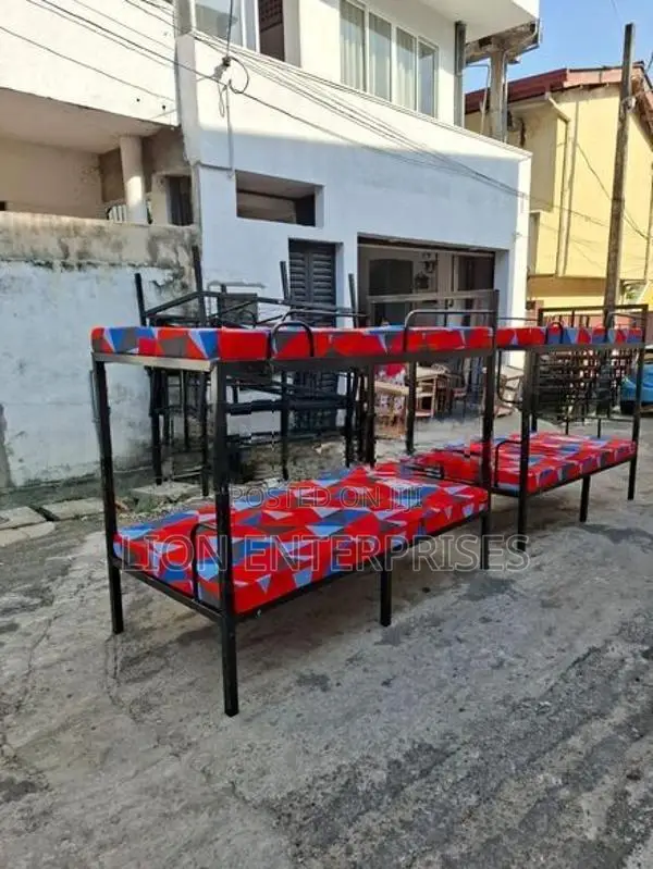 Steel Bunk bed with 2 Double layer mattress