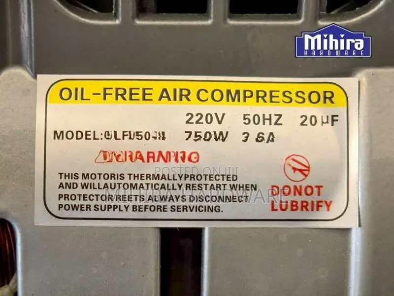 Cherry Oil Free 1500 Watts 2 Hp 60L 4 pistons Air Compressor Silent