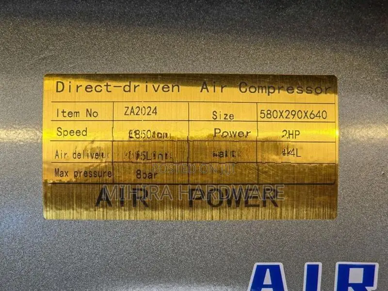 Air-Power 24 Liters 8 Bar Direct Couple Air Compressor