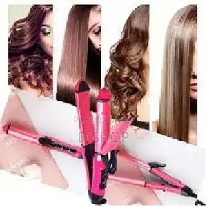 Professional - 2 in 1 Hair Tool = Smoothing Straightening & Curling