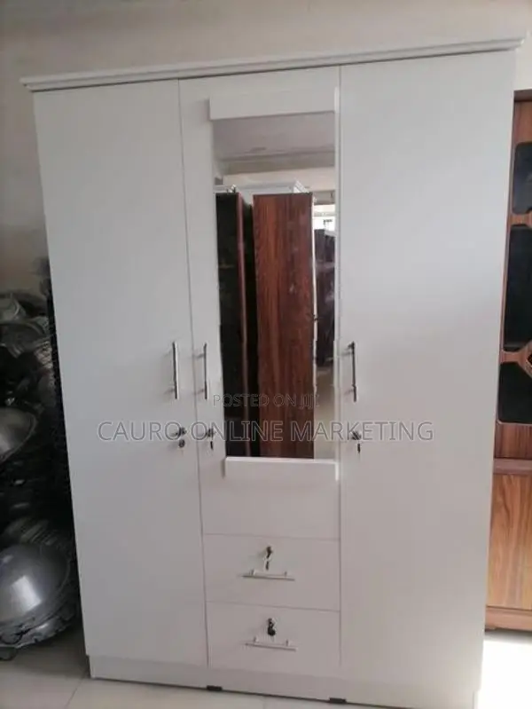 New white Colour 3 Door Cupboard