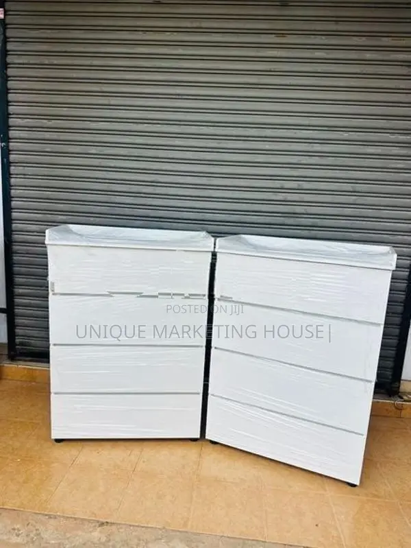 MODERN FINGER PULL LARGE WHITE CHEST OF DRAWER CUPBOARD