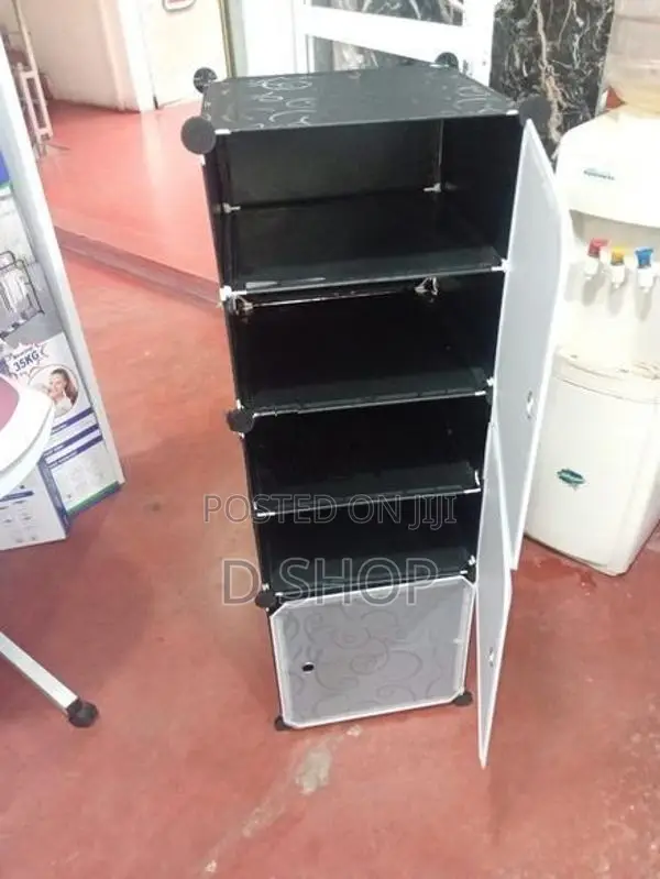 DIY 6 Doors Cubes Storage Cupboard - White & Black or Blue