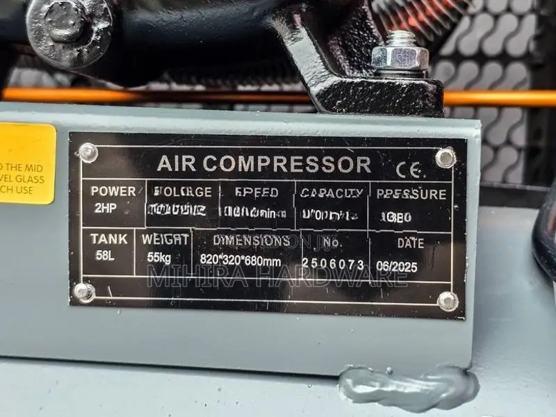 58L 2HP VBW (by MEN) Air compressor belt driven double piston