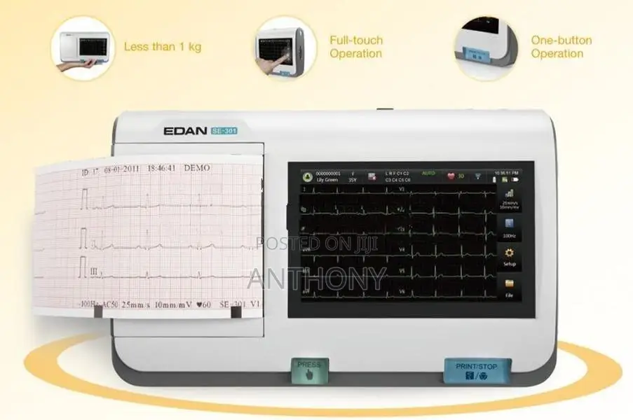 EDAN SE-301 3 channel ecg machine