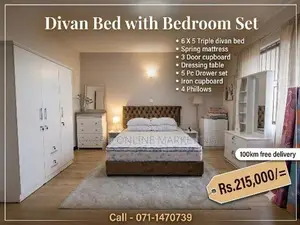 new divan bed with bedroom set white colour cupboard