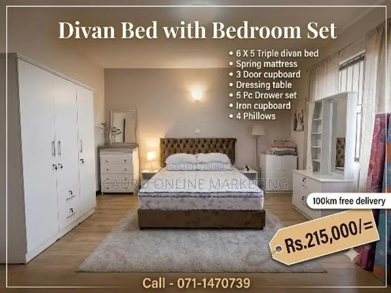 new divan bed with bedroom set white colour cupboard