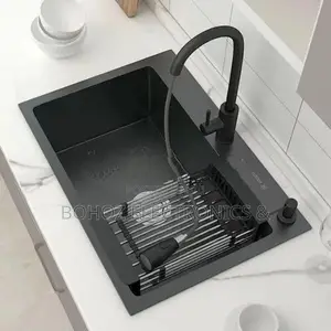 Euro Kitchen Sink Stainless Steel 50*45 (Black) - 58982