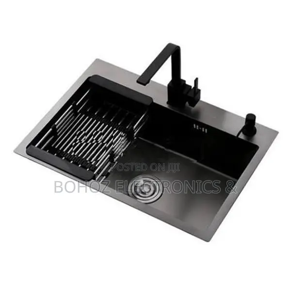 Euro Kitchen Sink Stainless Steel 60*45 (Black) - 58977