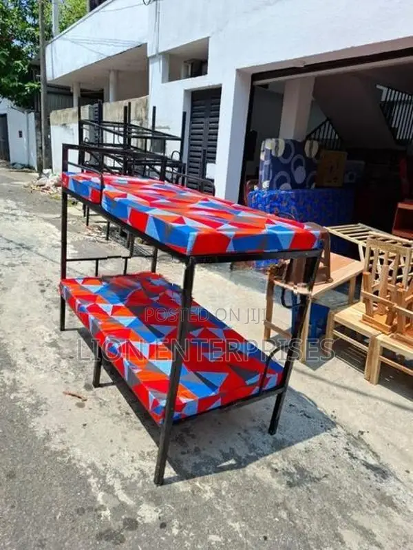 Steel Bunk Beds 6×3 with 2 double layer mattress