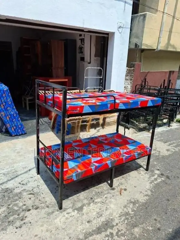 Steel Bunk Beds 6×3 with 2 double layer mattress