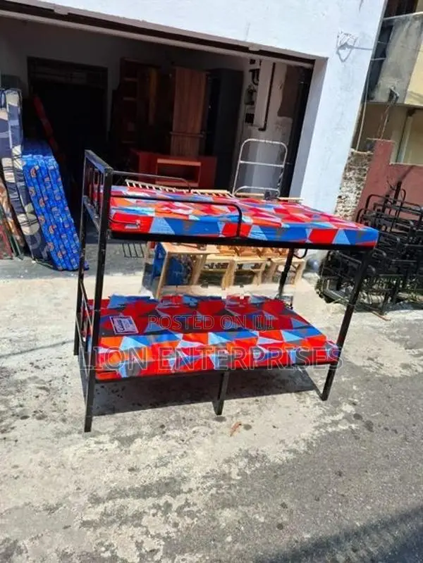 Steel Bunk Beds 6×3 with 2 double layer mattress