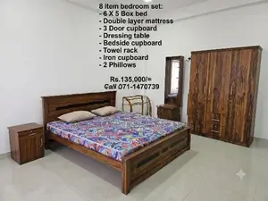 new 8 item bedroom furniture set cupboard bed