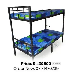 new steel bunk bed with double layer mattress 6*3 ( 180 * 90)